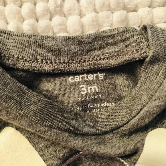 Carter's Bunny Pajama Set - Cream and Red - Picture 4 of 5